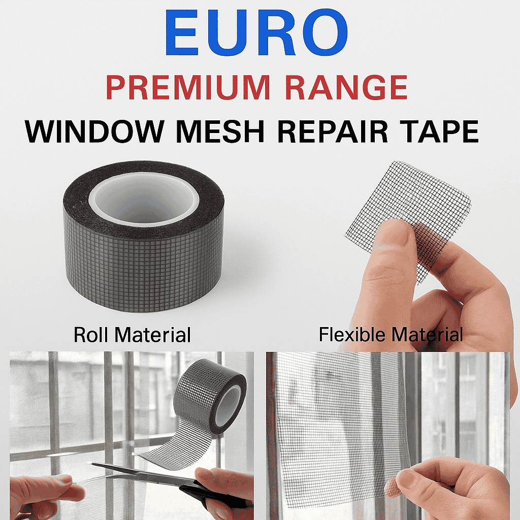 MeshMaster Pro - Invisible Window & Screen Repair Tape Rol - pakautostore